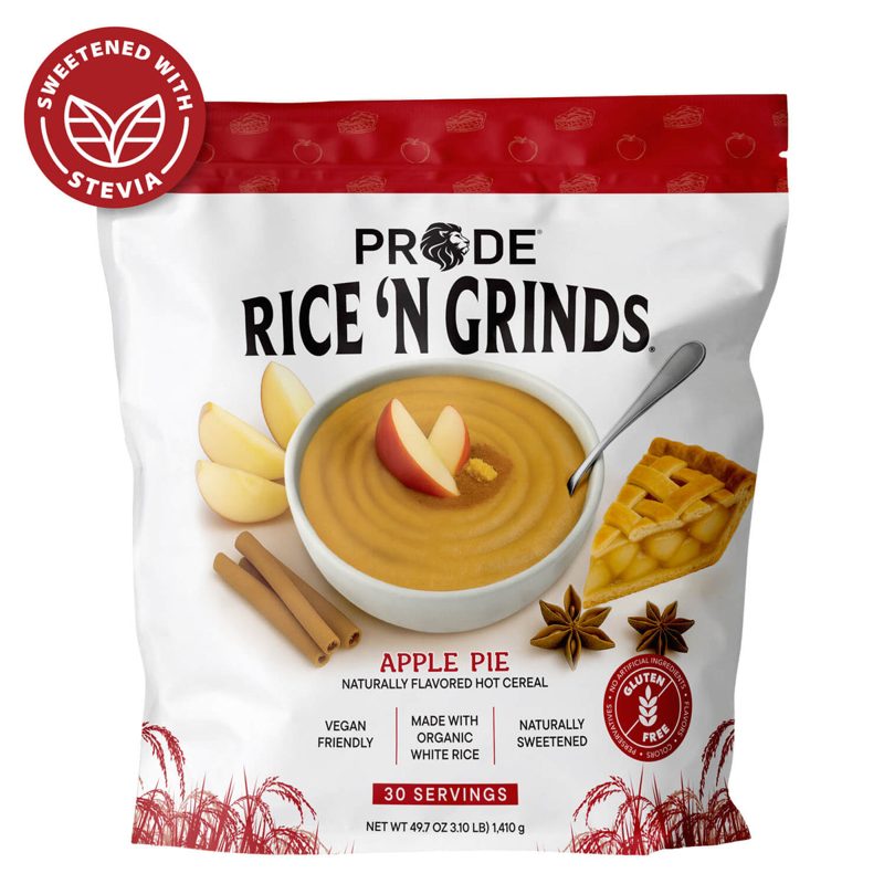 Pride Foods のクリームオブライス(アップルパイ味)のパッケージ